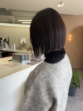 ピシェ ヘア デザイン(Piche hair design) パツンとボブ×ツヤブラウン