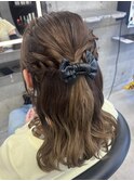 ヘアアレンジ/ハーフアップ/20代/天神大名
