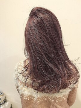 ナナバイロッカ(nana by rocca) 暖色系カラー/ケアブリーチを使った透け感ピンクアッシュ