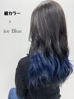 エクラヘア(ECLAT HAIR) 【長岡】【ECLAT】裾カラー☆アイスブルー
