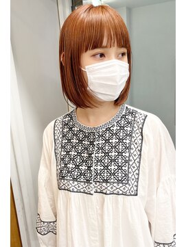 コス(kos) 大人可愛い/ココアベージュ/グレージュカラー/ボブウルフ/黒髪