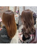 五反田美容院☆before→afterハイトーンベージュ、ブリーチなし