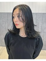 顔まわりレイヤー☆ブルーブラック