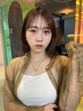 ロンドルーチェ 心斎橋(Lond luce) ダークアッシュ/ミディアムレイヤーカット［髪質改善/縮毛矯正］