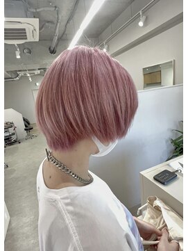 リグ 横浜(Lig.) ケアブリーチ/ベビーピンク/ショート/ダブルカラー/ハイトーン