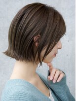 エインアンリー 表参道(AIN.ANLY.) 前髪ありグレージュボブ外はねボブ30代40代【AIN.表参道】川原