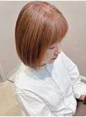 大人かわいい☆色味を楽しむ明るめボブ♪/ハイトーン