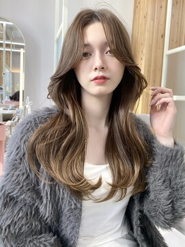 アフロートリノ(AFLOAT Leino) 2wayバング 韓国前髪 シースルー ミディアム くびれ レイヤー#