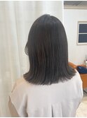 ぱつっとミディ★透明感オリーブベージュブリーチなし