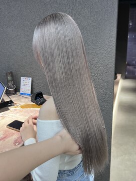 ペレ 栄店(PELE) デザインカラー/レイヤーカット/ウェットヘア/オリーブベージュ