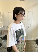 黒髪艶ミニボブ