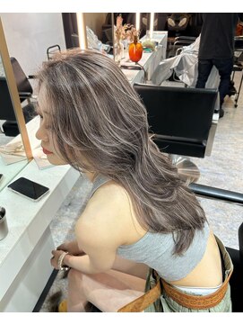 ブレンド 渋谷(BLend) ハイライトブルージュマチルダボブインナーグレージュ前髪