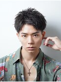 2WAYバングツーブロックショートマッシュ就活ヘア 上げver.
