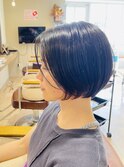 20代30代40代小顔ひし形デジタルパーマ前下がりショートボブ
