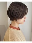 ◎栗色◎アースカラー_マロンベージュ×ショートボブ