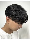 フェザーショートパーマ/メンズ/刈り上げ/眉毛/ツイスト
