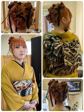 クリア 美容室 成人式☆セット&振袖着付け