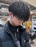 【ツンツンした束感】カット+ハードパーマ『パイルツイスト』