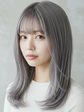 ソードリーフ ヘアーアンドスパ 鶴見店(swordlief hair&spa) 艶髪アッシュシルバー