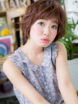 カバーヘア ブリス 大宮西口(COVER HAIR bliss) ミルクティーピンクゆるふわフェザーショートh4大宮20代30代40代