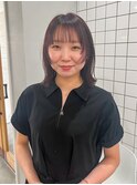 大人可愛いナチュラルボブウルフカット顔まわりレイヤー