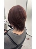 ショートウルフ/ピンクブラウン