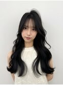 韓国ヘア　2wayバング  レイヤーカット くびれヘア  顔周り