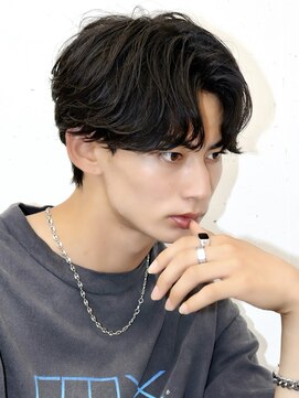 アーリー(Ali'i) カルマパーマセンターパートコンマヘアハーフアップバングメンズ