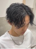スパイラルセンターパート【メンズ/パーマ/眉毛/沖縄市/美里】