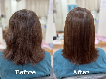 ビューティーサロン王の写真/【東郷駅徒歩5分】サラ艶ストレートで髪質改善。大人女性も大満足!毛先まで潤う美髪で若見え効果◎