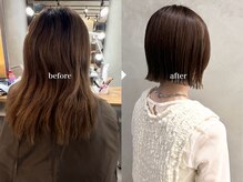 カリテスファッド 渋谷(charites fad)の雰囲気（頭の形に合わせた骨格矯正カット×髪質改善カラー[before/after]）