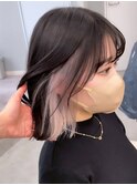 渋谷 ホワイトラベンダー インナーカラー　ケアブリーチ