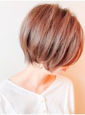 厚めバングの前下がりマニッシュショートボブ【CICATA関口】