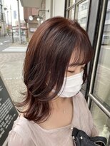 ヘアー アイス カンナ(HAIR ICI Canna) 肌馴染みバッチリ！オレンジベージュカラー！