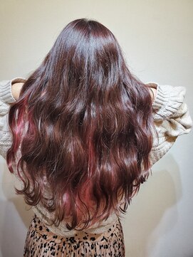 ウノプリール 京橋店(uno pulir) 【秋野弘幸】ピンクインナーカラー ロング