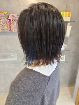 ヘア ケア ディエイチケー(HAIR CARE DHK) イヤリングカラー×ブルー