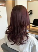 ダブルカラーピンクベージュベージュカラーケアブリーチレイヤー