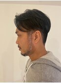 MEN'SHAIRアッシュブラック刈り上げセンターパート