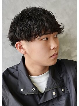 にもう ダークアッシュ ニュアンスパーマ 韓国マッシュs4