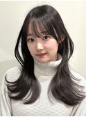 韓国風/レイヤー/小顔/前髪カット/髪質改善/グレージュ/透明感