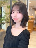 20代30代40代大人可愛いひし形ふんわりレイヤーボブ×前髪あり◎