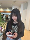 フェイスレイヤーハッシュカットロングレイヤー