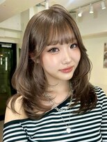 オニキス(ONYX)&nbsp;A81韓国風ザクザクレイヤーカットミルクティーベージュ透明感