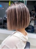 ボブブリーチハイライトカラーミディアム_ba354132