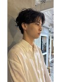 men's hair/センターパート/フェザーパーマ