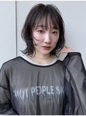 大人タイト外ハネボブ/透け束感レイヤー/渋谷顔まわり