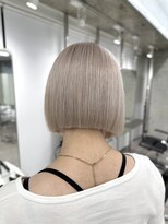 サンクマーケット 渋谷(cinq MARKET) 渋谷ブリーチカラーハイトーンタッセルボブホワイトベージュ韓国