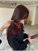 髪質改善カラー◎レッドブラウン