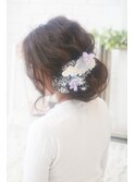 結婚式☆二次会★ゆるふわサイドシニヨンへアセット