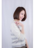 大人ボブ×グラマラス×重めスタイル×似合わせカット